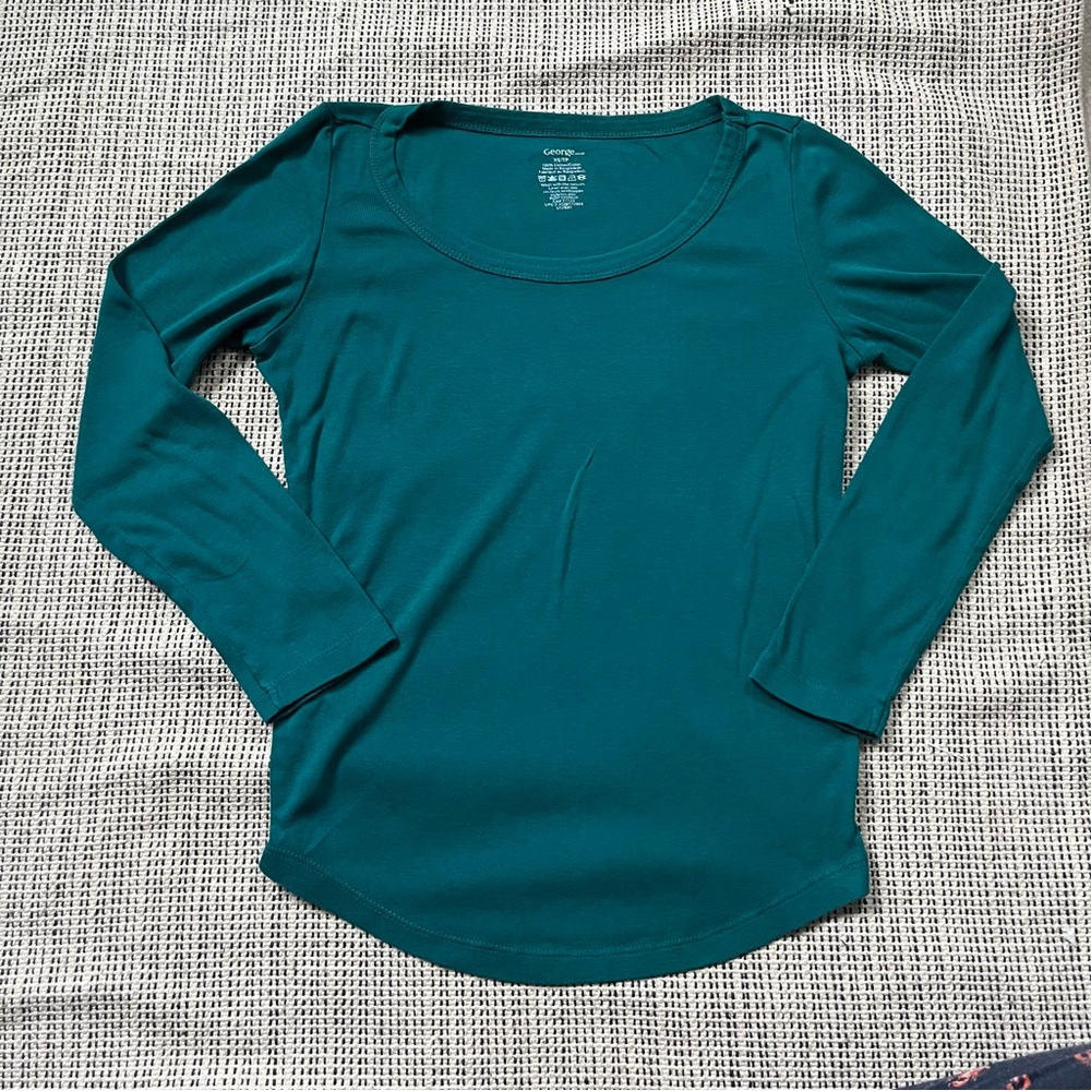 Green GEORGE long sleeve T shirt Size XS